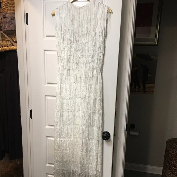 asos edition fringe maxi wedding dress